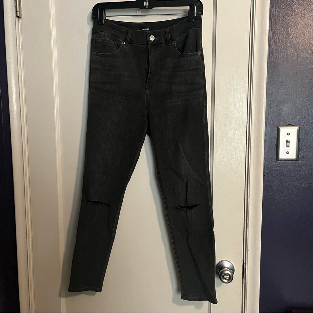 Express Grey Skinny Jeans